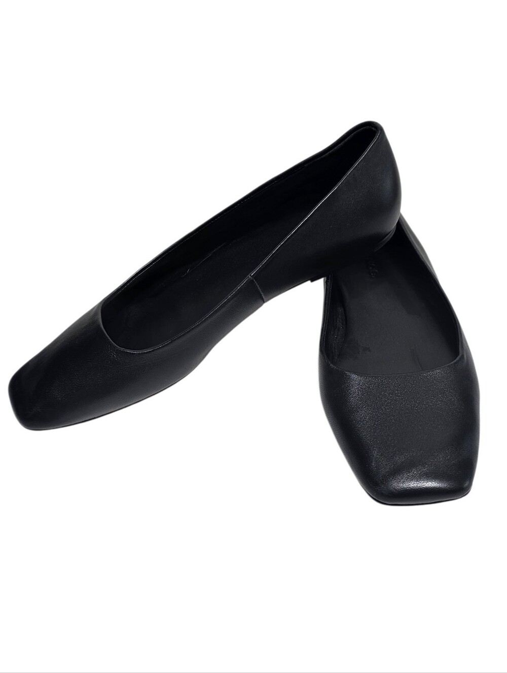 EUC VINCE CESTA BLACK LEATHER BALLET FLATS SZ 8.5